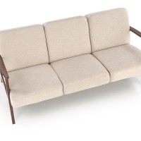 MILANO 3θέσιος καναπές, μπεζ / σκούρα καρυδιά  175x77x77x με ύψος καθίσματος 44 cm 2010001202165
