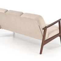 MILANO 3θέσιος καναπές, μπεζ / σκούρα καρυδιά  175x77x77x με ύψος καθίσματος 44 cm 2010001202165