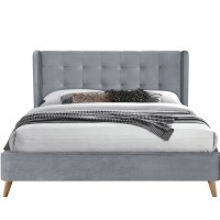 Κρεβάτι διπλό ESTELLA 160 cm γκρι 172/219/113 cm για στρώμα 160x200 2010001202684
