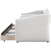 Κρεβάτι με δύο συρτάρια CAYDENCE 90 σε κρεμ 99x216x94cm