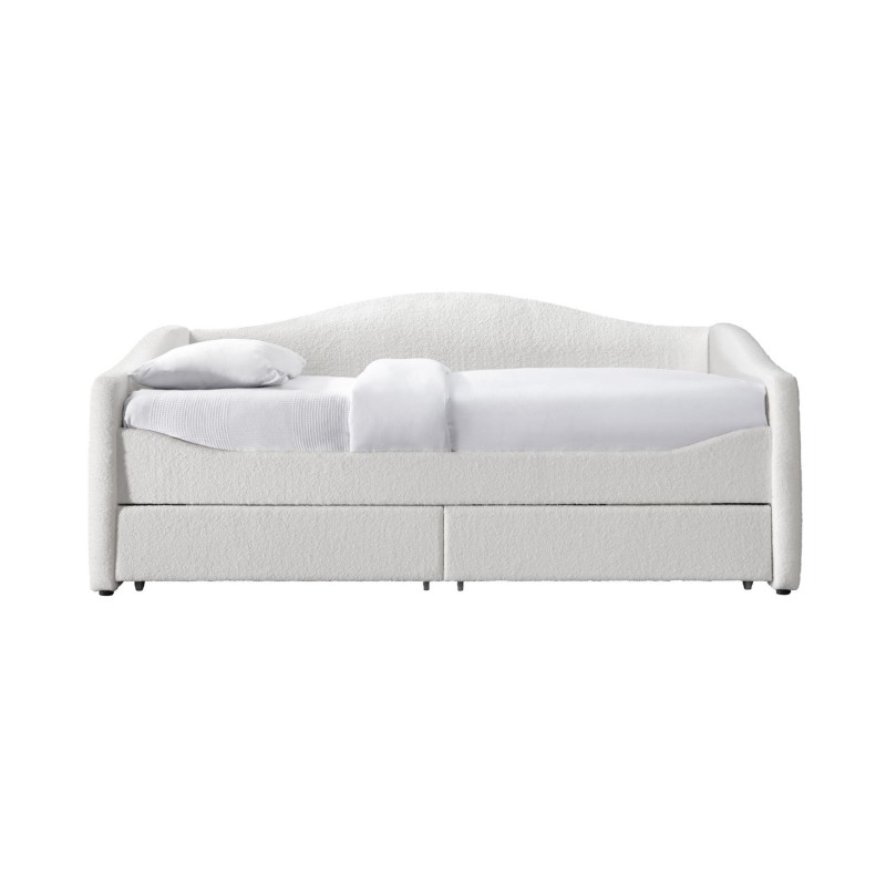 Κρεβάτι με δύο συρτάρια CAYDENCE 90 σε κρεμ 99x216x94cm