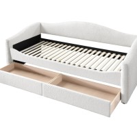 Κρεβάτι με δύο συρτάρια CAYDENCE 90 σε κρεμ 99x216x94cm