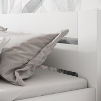 Κρεβάτι MATILDA 90 από μασίφ ξύλο οξιάς σε λευκό 98x205x87cm