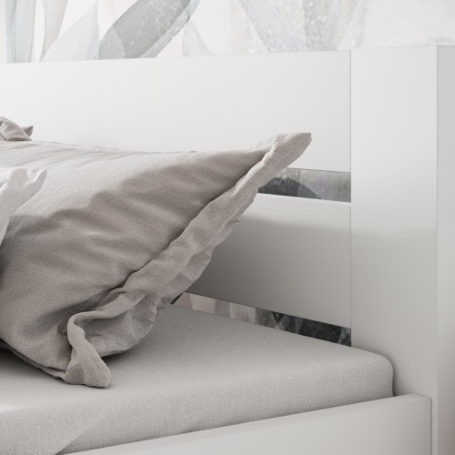 Κρεβάτι MATILDA 90 από μασίφ ξύλο οξιάς σε λευκό 98x205x87cm