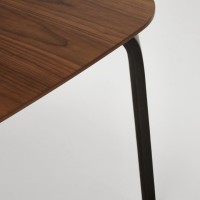 Τραπέζι τραπεζαρίας PEDRO ,καρυδιά / μαύρο 160x90x75cm
