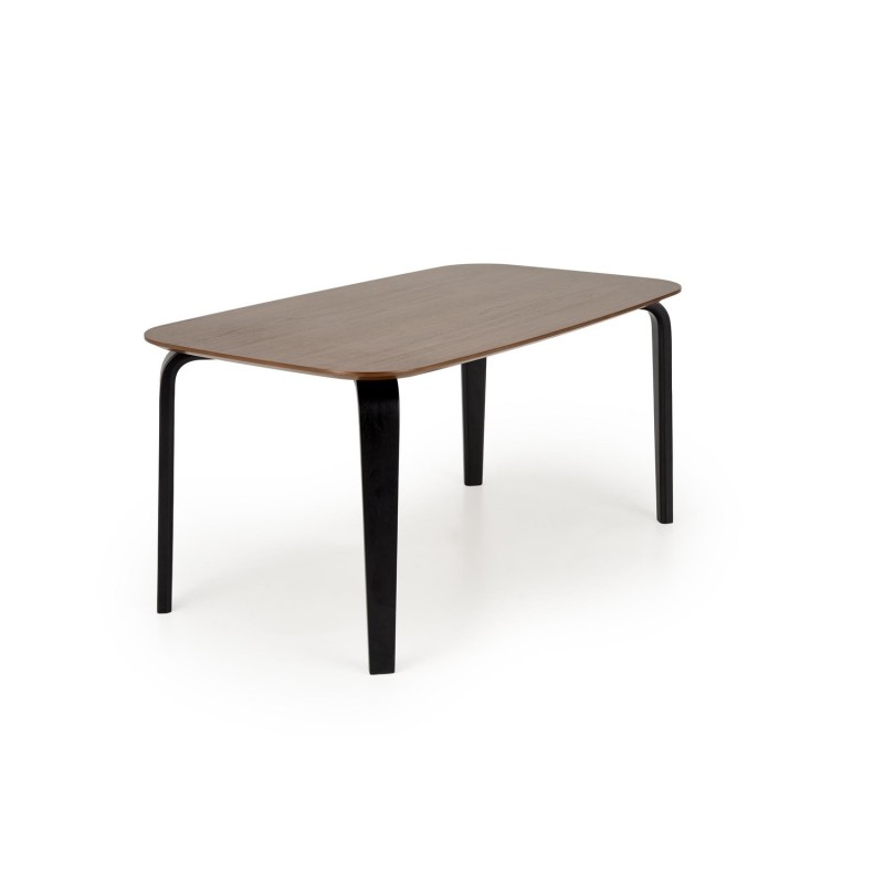 Τραπέζι τραπεζαρίας PEDRO ,καρυδιά / μαύρο 160x90x75cm