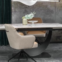 K527 καρέκλα, μπεζ διαστάσεις: 60/65/85cm ύψος καθίσματος 40 cm, λειτουργία περιστροφής 180
