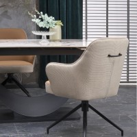 K527 καρέκλα, μπεζ διαστάσεις: 60/65/85cm ύψος καθίσματος 40 cm, λειτουργία περιστροφής 180
