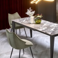 K543 καρέκλα, λαδί διαστάσεις: 55/60/87cm με ύψος καθίσματος 46 cm