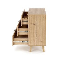 BORNEO KM-2 Συρταριέρα με ραττάν σε φυσικό 80x40x85cm