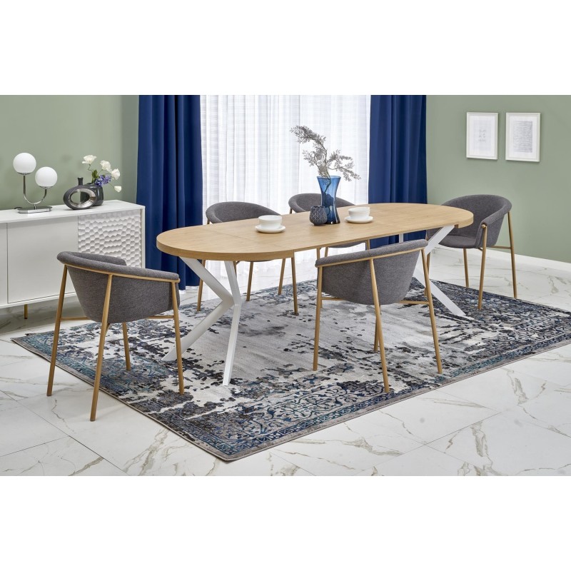 K489 Καρέκλα μπεζ  59x56x80 με ύψος καθίσματος 46 cm