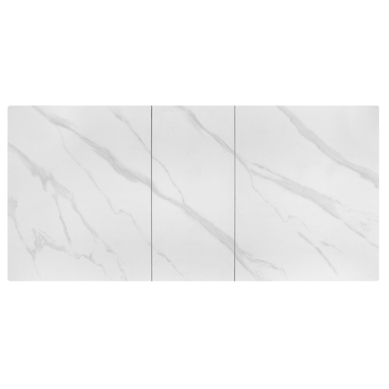 PLATAN Τραπέζι τραπεζαρίας με λευκό μάρμαρο 140-180x85x76cm