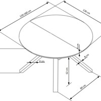 VERTIGO Τραπέζι τραπεζαρίας επεκτεινόμενο λευκό μάρμαρο 130-180x130x76cm