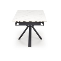 PLATAN Τραπέζι τραπεζαρίας με λευκό μάρμαρο 140-180x85x76cm