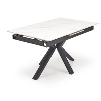PLATAN Τραπέζι τραπεζαρίας με λευκό μάρμαρο 140-180x85x76cm