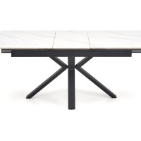 PLATAN Τραπέζι τραπεζαρίας με λευκό μάρμαρο 140-180x85x76cm