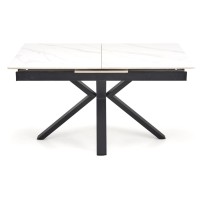PLATAN Τραπέζι τραπεζαρίας με λευκό μάρμαρο 140-180x85x76cm