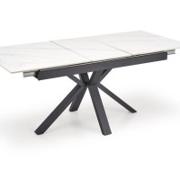 PLATAN Τραπέζι τραπεζαρίας με λευκό μάρμαρο 140-180x85x76cm