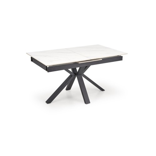 PLATAN Τραπέζι τραπεζαρίας με λευκό μάρμαρο 140-180x85x76cm