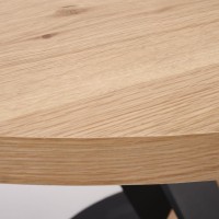 FANIS Τραπέζι τραπεζαρίας επεκτεινόμενο σε φυσική απόχρωση 120-160x120x78cm