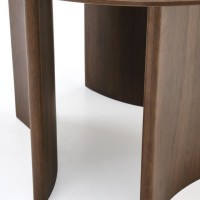 CALDO Τραπέζι τραπεζαρίας σε απόχρωση καρυδί 120x120x76cm