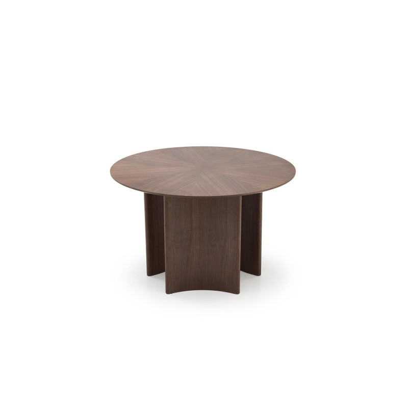CALDO Τραπέζι τραπεζαρίας σε απόχρωση καρυδί 120x120x76cm