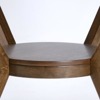RUPERT Τραπέζι τραπεζαρίας σε καρυδί απόχρωση 120x120x76cm