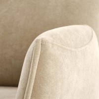 K574 Καρέκλα με λειτουργία περιστροφής σε σκούρο μπεζ 60x60x88 με ύψος καθίσματος 49cm