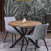 PERONI Τραπέζι τραπεζαρίας σε καρυδί απόχρωση 100-250x100x75cm