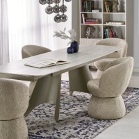 SALX Τραπέζι τραπεζαρίας επεκτεινόμενο σε μπεζ απόχρωση 180-260x90x76cm