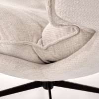 Πολυθρόνα ROGER Περιστρεφόμενη Υφασμάτινη Μπεζ 90x100x90cm