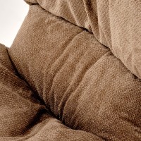 Πολυθρόνα ROGER Περιστρεφόμενη Υφασμάτινη Καφέ 90x100x90cm
