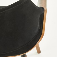 Καρέκλα τραπεζαρίας 56x55x77 με ύψος καθίσματος 47cm  σε καρυδιά και μαύρο