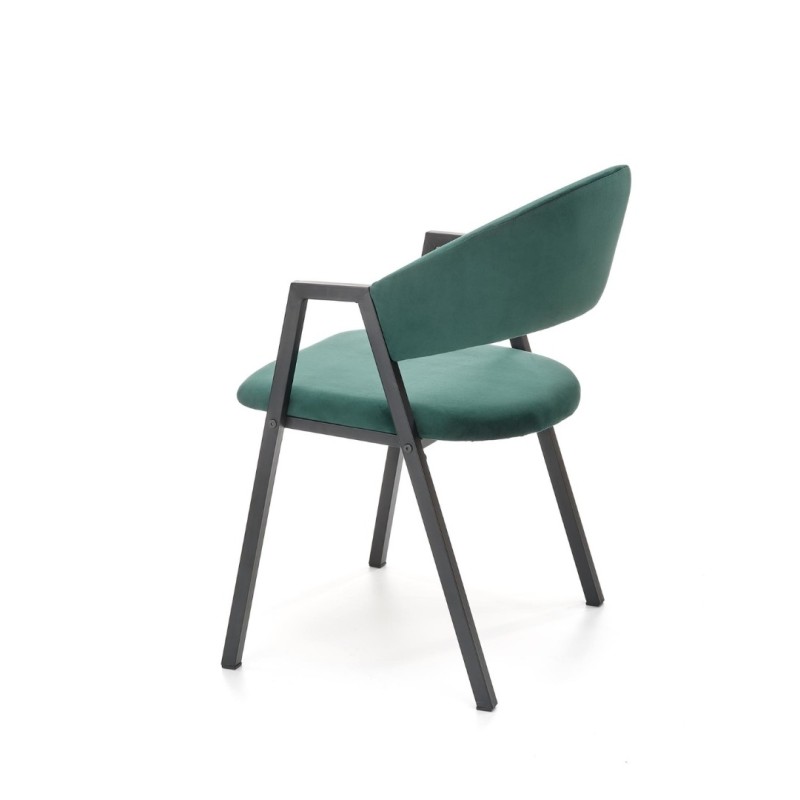 K473 καρέκλα σκούρο πράσινο διαστάσεις: 54/58/82cm με ύψος καθίσματος 47 cm
