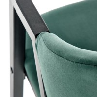 K473 καρέκλα σκούρο πράσινο διαστάσεις: 54/58/82cm με ύψος καθίσματος 47 cm