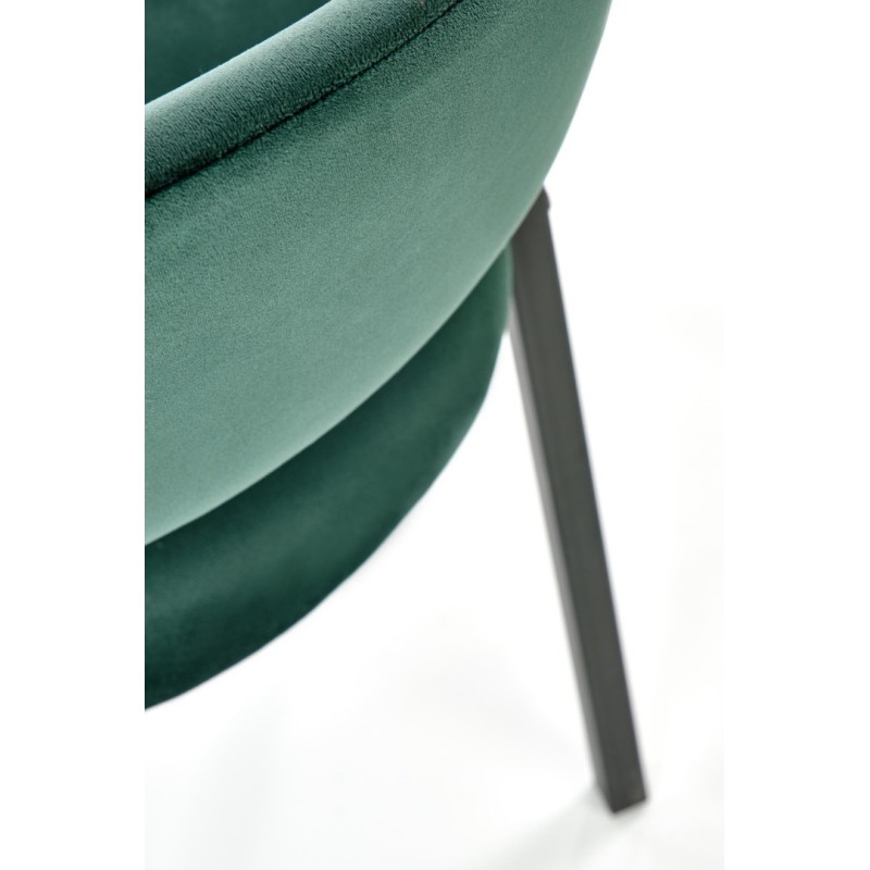 K473 καρέκλα σκούρο πράσινο διαστάσεις: 54/58/82cm με ύψος καθίσματος 47 cm