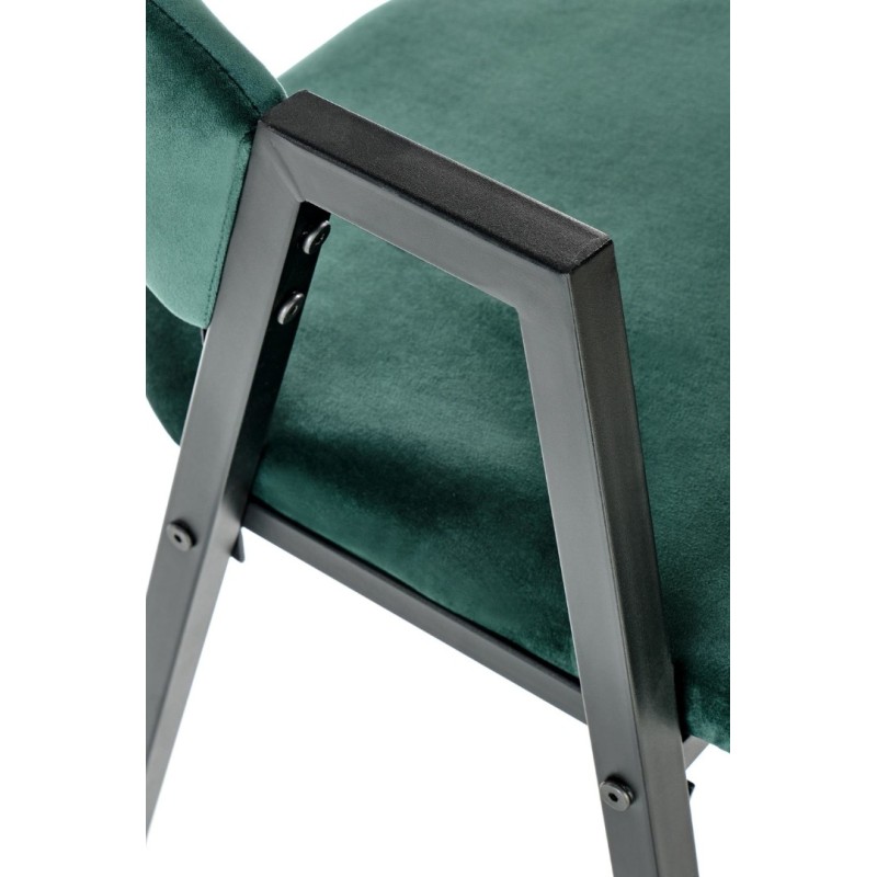 K473 καρέκλα σκούρο πράσινο διαστάσεις: 54/58/82cm με ύψος καθίσματος 47 cm