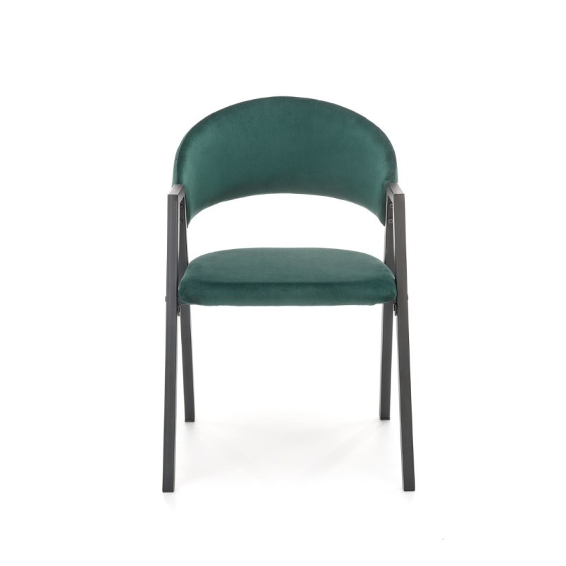 K473 καρέκλα σκούρο πράσινο διαστάσεις: 54/58/82cm με ύψος καθίσματος 47 cm