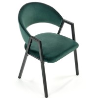 K473 καρέκλα σκούρο πράσινο διαστάσεις: 54/58/82cm με ύψος καθίσματος 47 cm