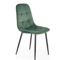 K417 Καρέκλα σκούρο πράσινο 44x56x87cm με ύψος καθίσματος 48 cm