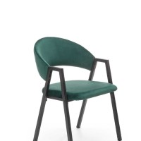 K473 καρέκλα σκούρο πράσινο διαστάσεις: 54/58/82cm με ύψος καθίσματος 47 cm