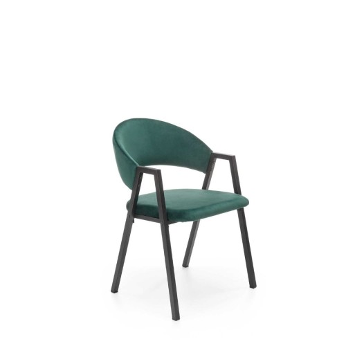 K473 καρέκλα σκούρο πράσινο διαστάσεις: 54/58/82cm με ύψος καθίσματος 47 cm