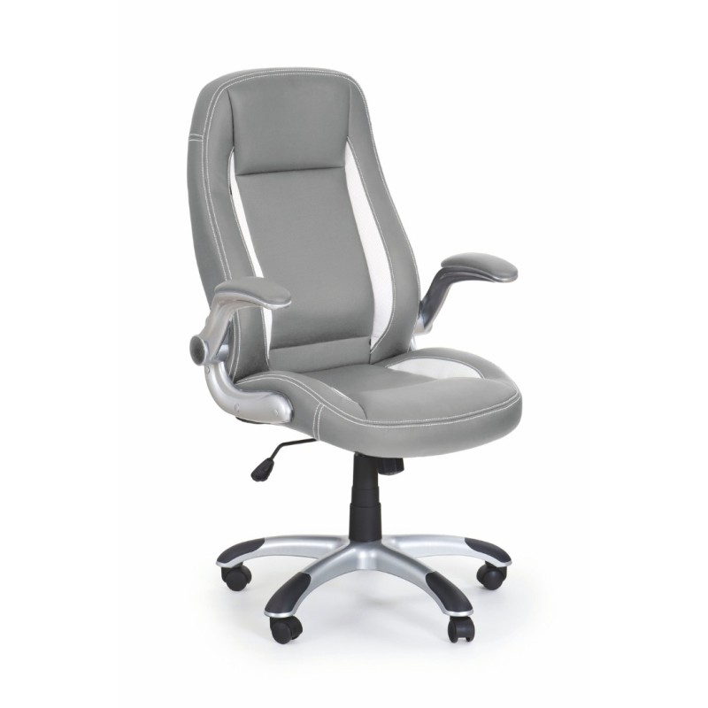 SATURN Καρέκλα γραφείου γκρι με μηχανισμό TILT 67x65x112-120cm