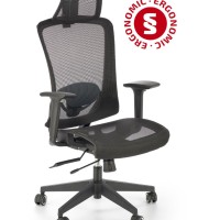 GOLIAT Καρέκλα γραφείου με μηχανισμό Synchro μαύρη 63x63x117cm