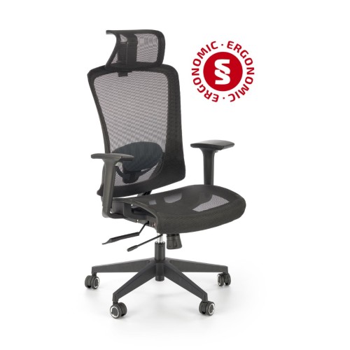 GOLIAT Καρέκλα γραφείου με μηχανισμό Synchro μαύρη 63x63x117cm