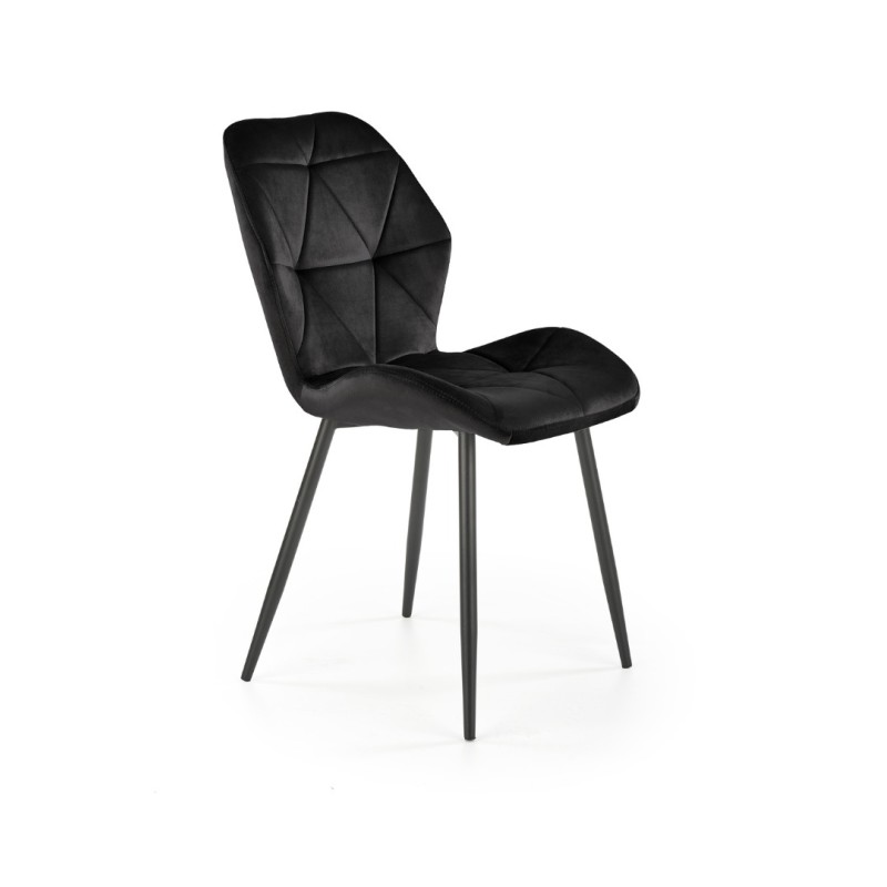 K453 Καρέκλα, μαύρη : 48x53x86cm με ύψος καθίσματος 50 cm