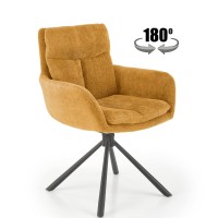 K495 Καρέκλα με λειτουργία περιστροφής σε μουσταρδί 60x65x87 με ύψος καθίσματος 51cm 2010001201694