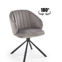 K533 καρέκλα, μαύρο / γκρι διαστάσεις: 57/60/80cm με ύψος καθίσματος 49 cm, λειτουργία περιστροφής 180