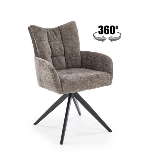 K540 Καρέκλα τραπεζαρίας γκρι 60x63x89 με ύψος καθίσματος 51 cm