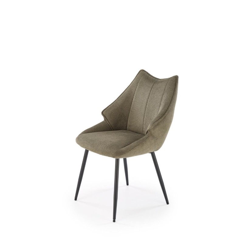 K543 καρέκλα, λαδί διαστάσεις: 55/60/87cm με ύψος καθίσματος 46 cm